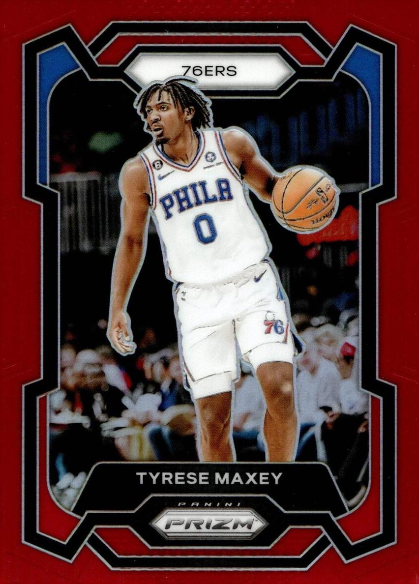 2023 Panini Prizm Basketball Red Tyrese Maxey #15