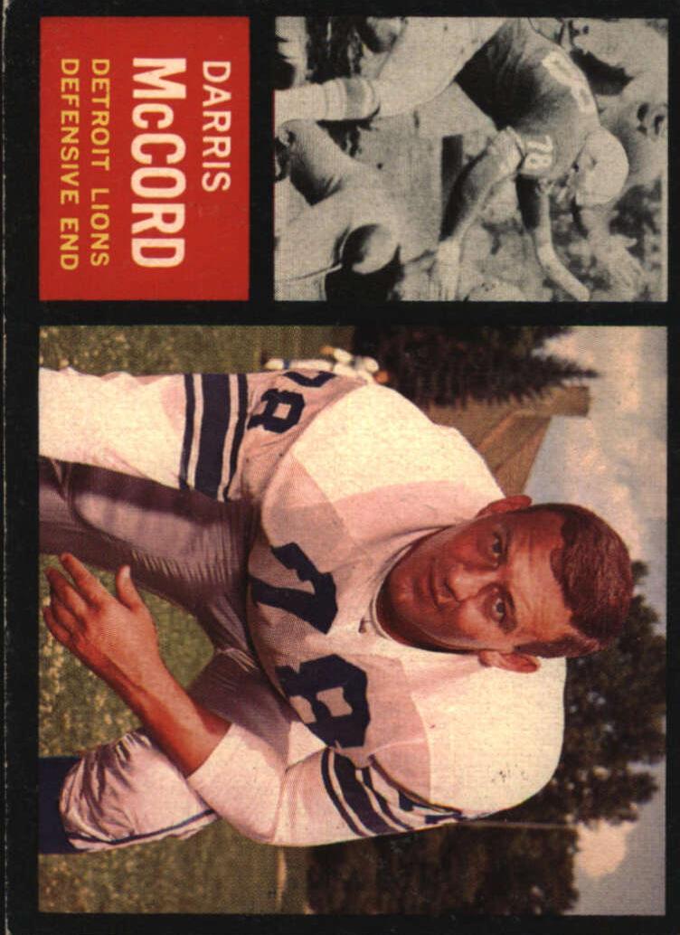 1962 Topps Football Darris McCord #57