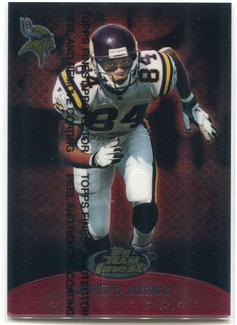 1999 Topps Finest Football Red Randy Moss #T8