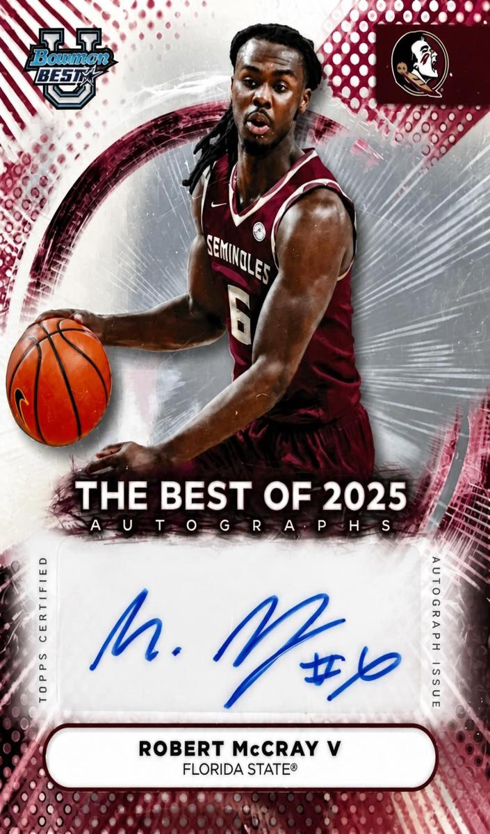 2025 Bowman Best University Basketball Robert McCray V #BA-RMC