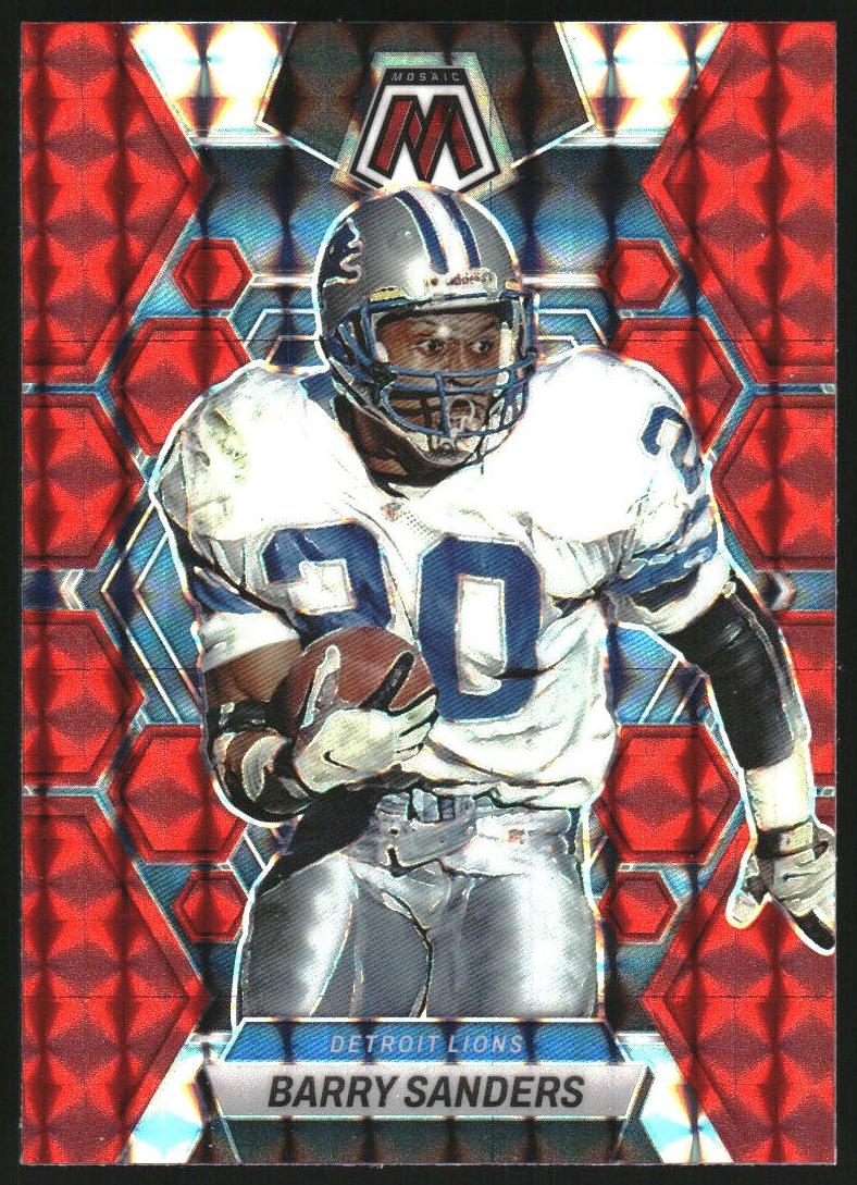 2023 Panini Mosaic Football Red Barry Sanders #190 PSA 9