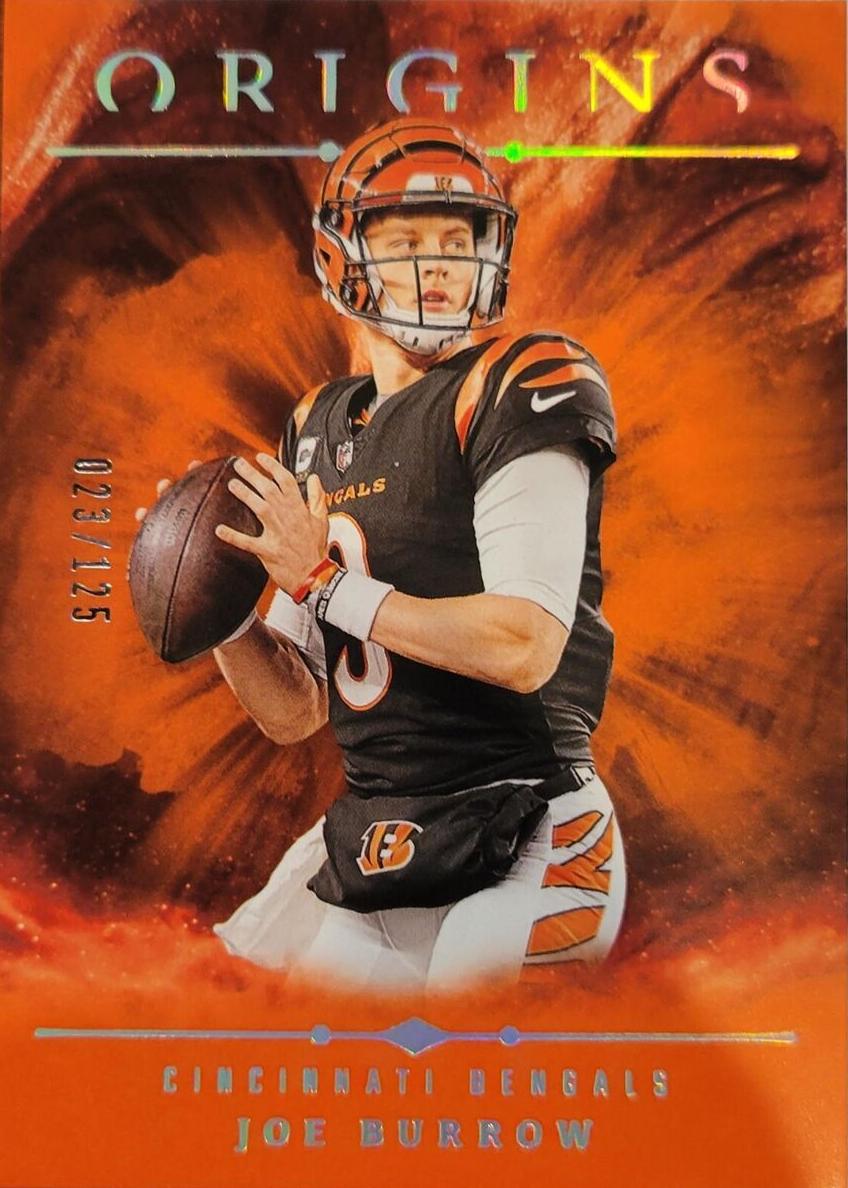 2024 Panini Origins Football Orange Joe Burrow #5 PSA 9
