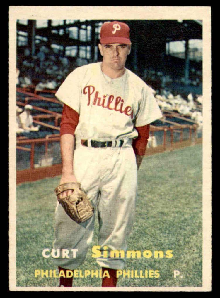 1957 Topps Baseball Curt Simmons #158