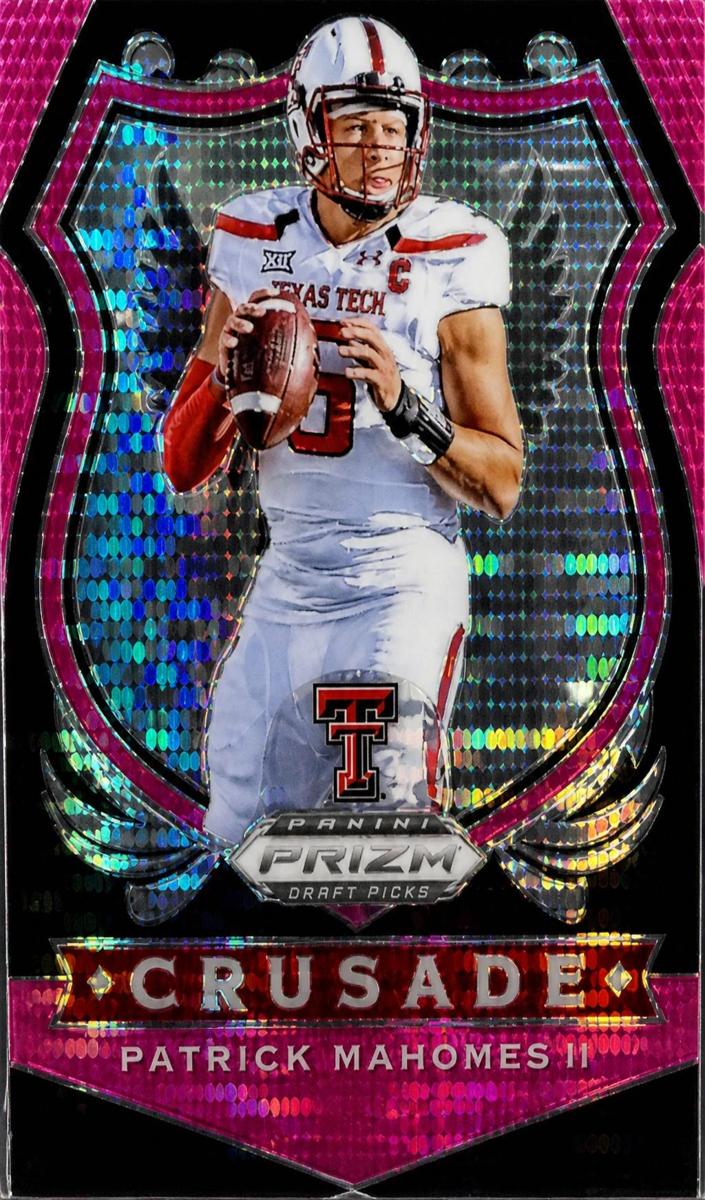 2020 Panini Prizm Draft Picks Football Pink Pulsar Patrick Mahomes II #80