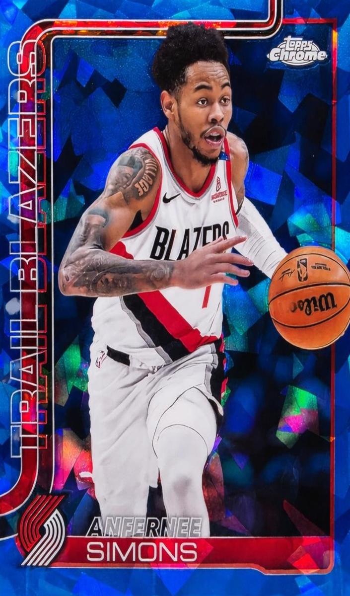 2025 Topps Chrome Sapphire Basketball Anfernee Simons #122