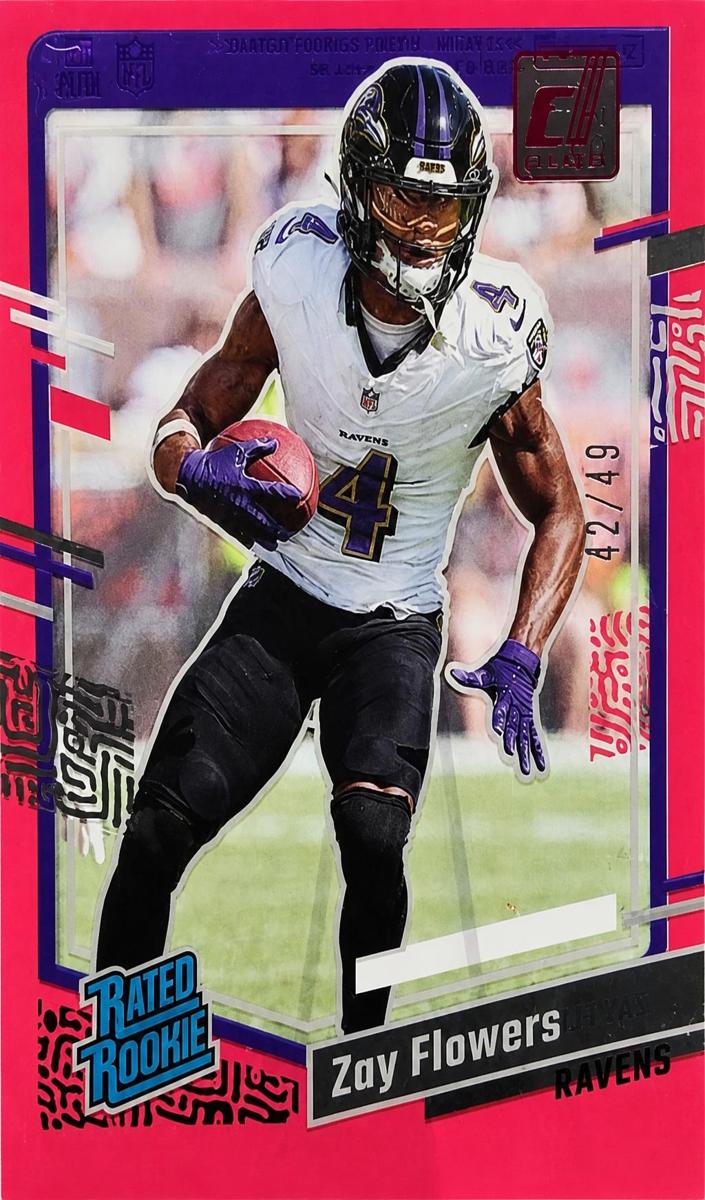 2023 Panini Clearly Donruss Football Red Zay Flowers #92