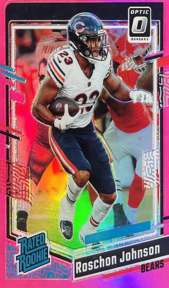 2023 Donruss Optic Football Pink Roschon Johnson #217 PSA 9