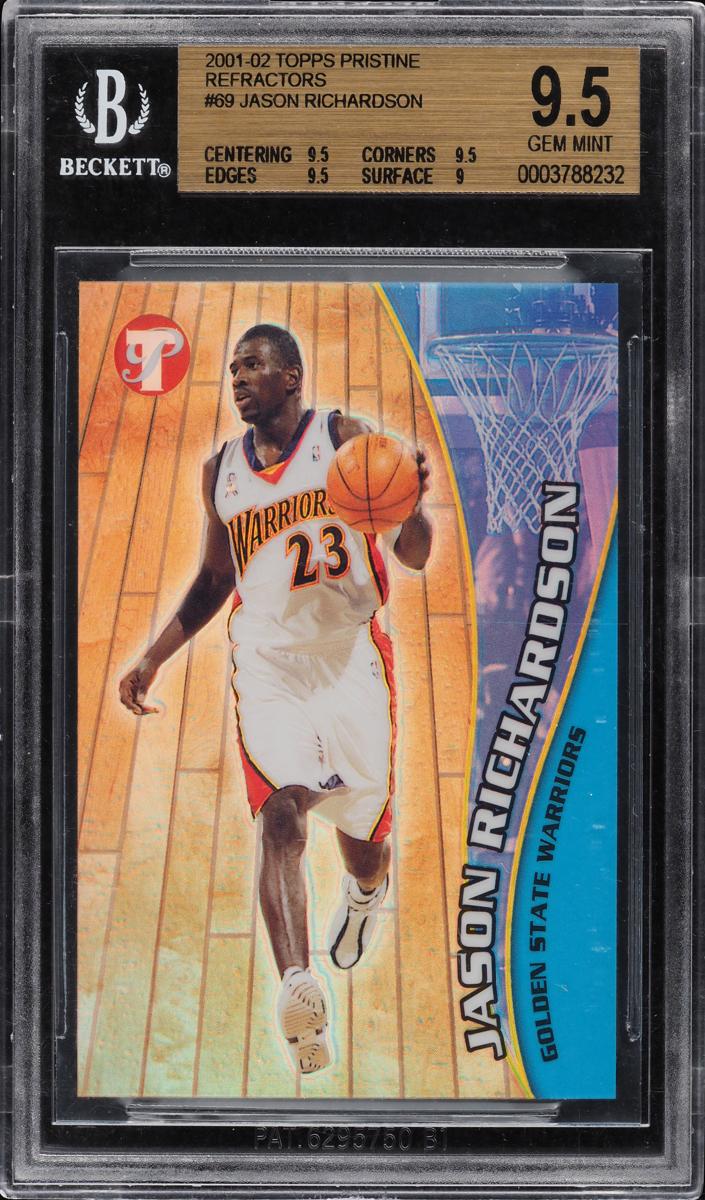 2001 Topps Pristine Basketball Refractor Jason Richardson #69 BGS 9