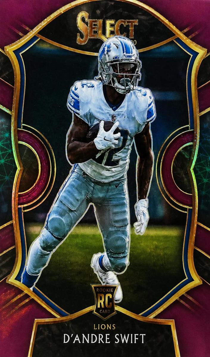 2020 Panini Select Football Purple Prizm Die-Cut D'Andre Swift #51 PSA 9