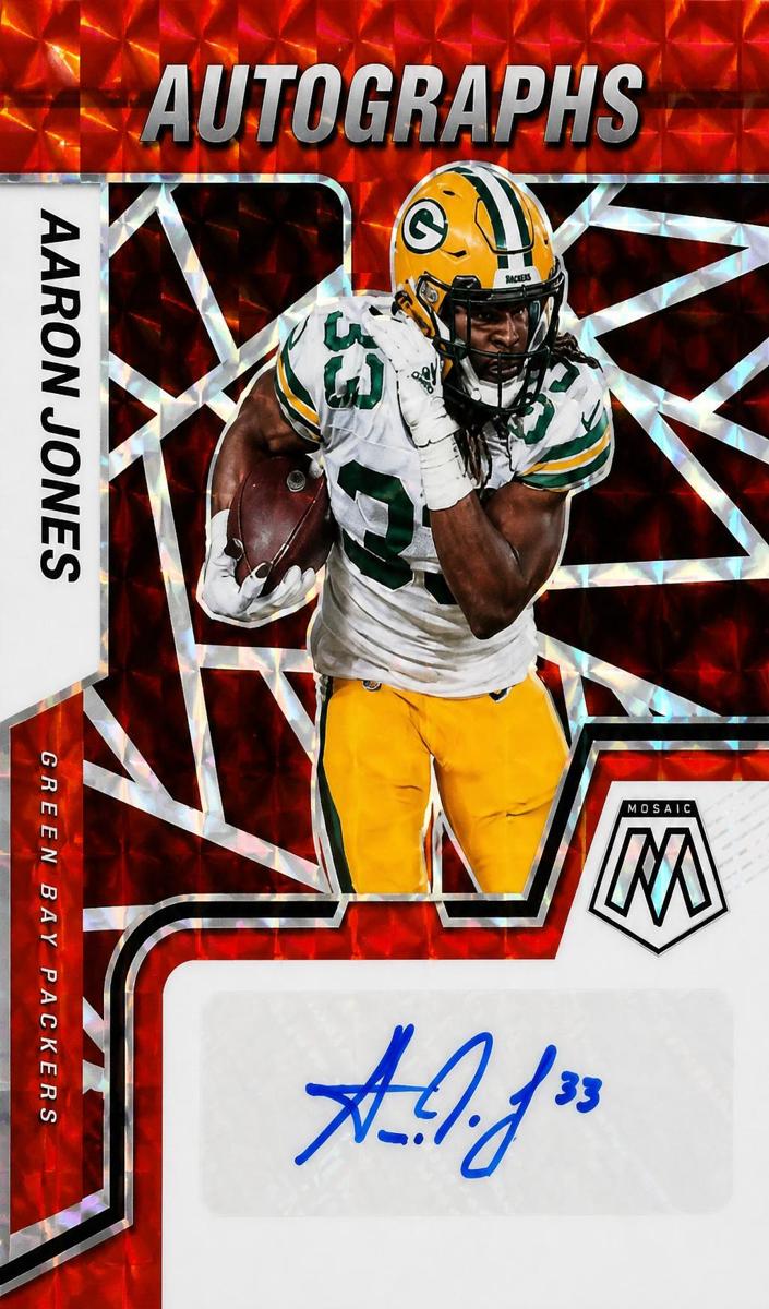 2022 Panini Mosaic Football Red Aaron Jones #AM-AJ