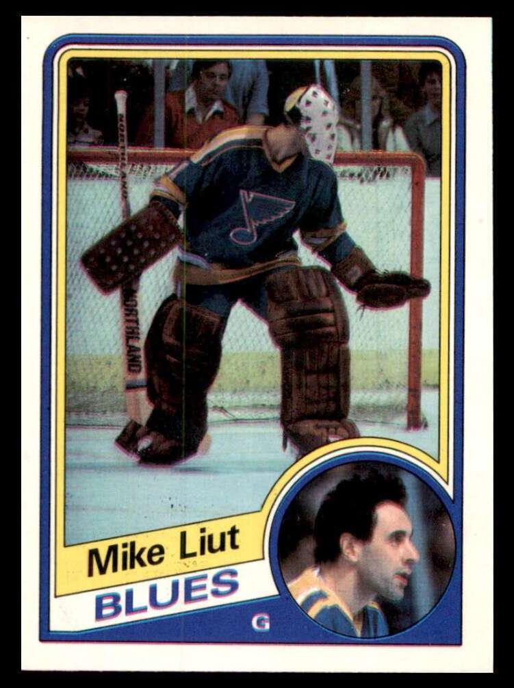 1984 O-Pee-Chee Hockey Mike Liut #187 PSA 8.5