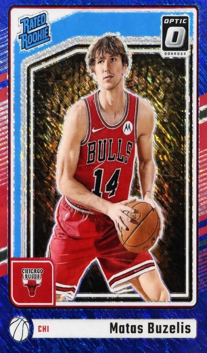 2024 Donruss Optic Basketball Blue Shimmer Matas Buzelis #271 PSA 9