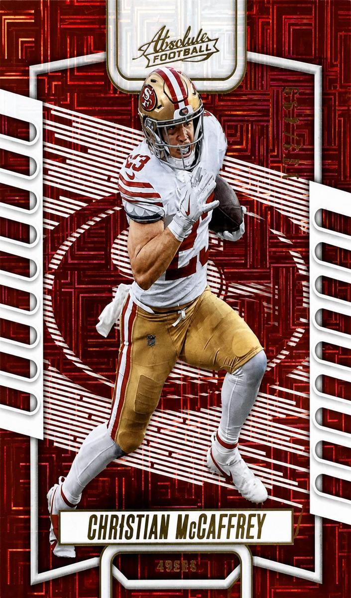 2023 Panini Absolute Football Red Squares Christian McCaffrey #43 BGS 9.5