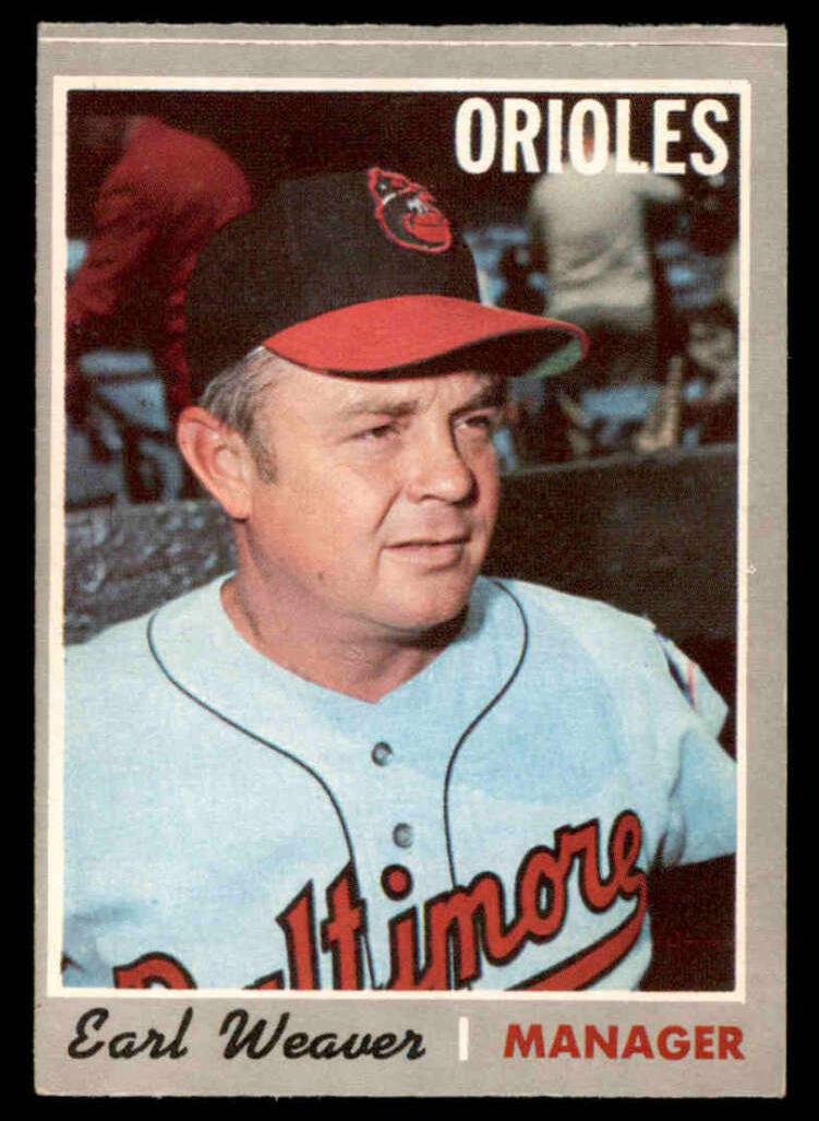 1970 O-Pee-Chee Baseball Earl Weaver #148