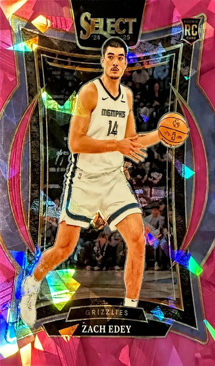 2024 Panini Select Basketball Pink Cracked Ice Zach Edey #98