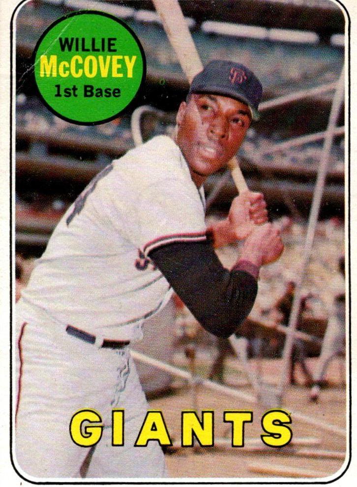 1969 Topps Baseball Yellow Letters Willie McCovey #440 PSA 9