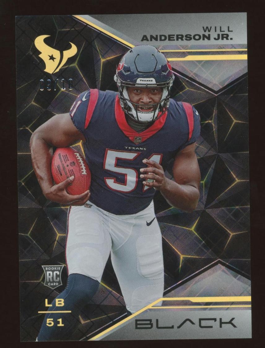 2023 Panini Black Football Gold Will Anderson Jr. #175