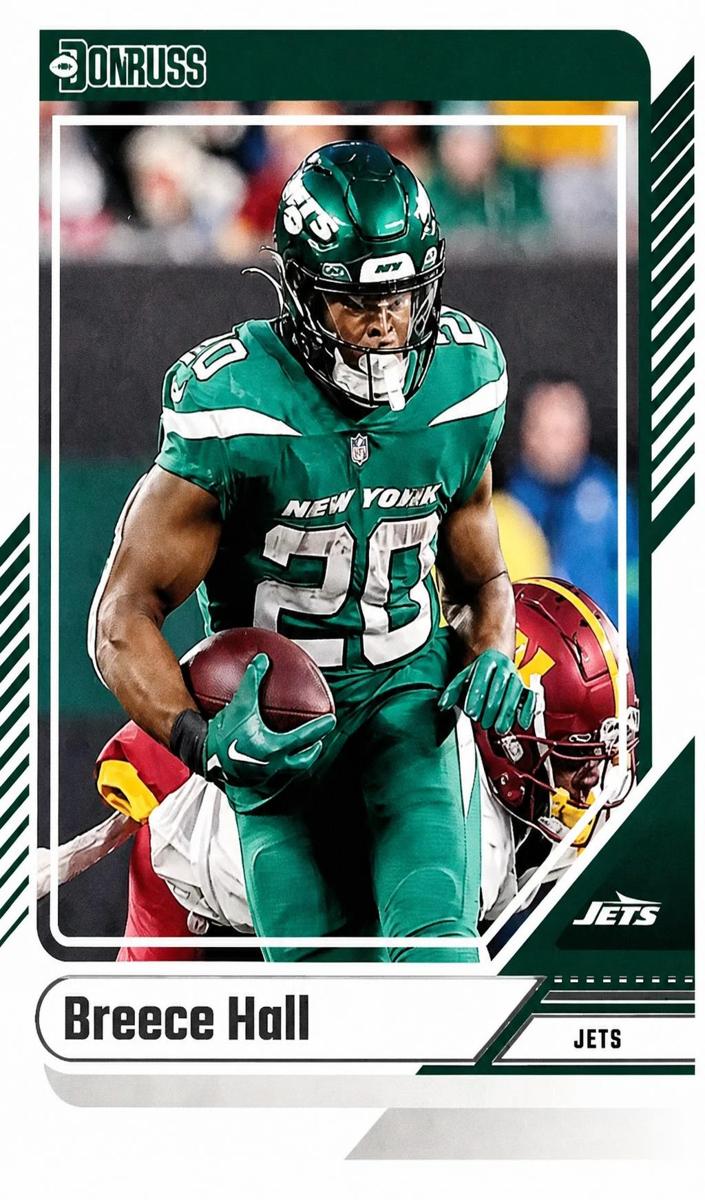 2024 Panini Donruss Football Aqueous Test Breece Hall #8
