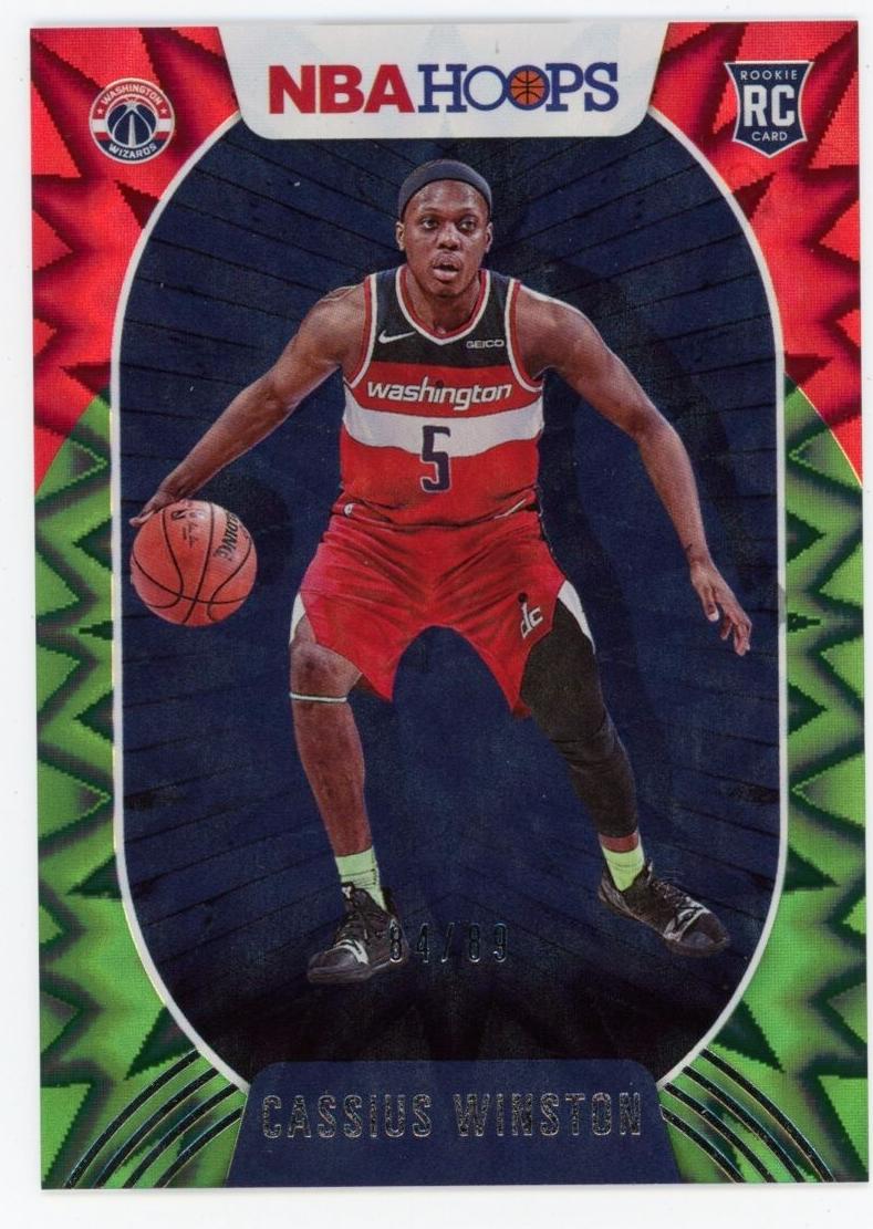 2020 Panini Hoops Basketball Green Explosion Cassius Winston #227 PSA 9