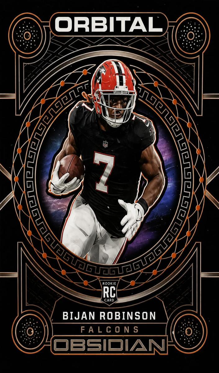2023 Panini Obsidian Football Electric Etch Orange Bijan Robinson #1 PSA 10