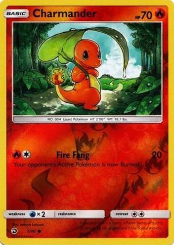 2018 Pokemon Sun & Moon Dragon Majesty Reverse Holo Charmander #1