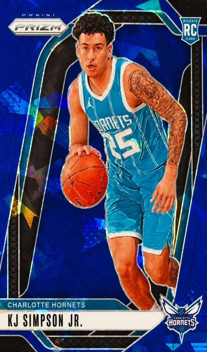 2024 Panini Prizm Basketball Blue Ice KJ Simpson Jr. #247 PSA 9