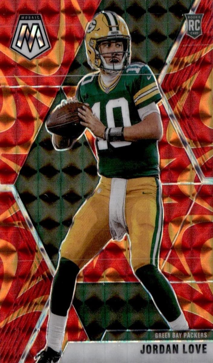 2020 Panini Mosaic Football Mosaic Reactive Orange Jordan Love #211