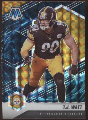 2021 Panini Mosaic Football Genesis T.J. Watt #172 PSA 9