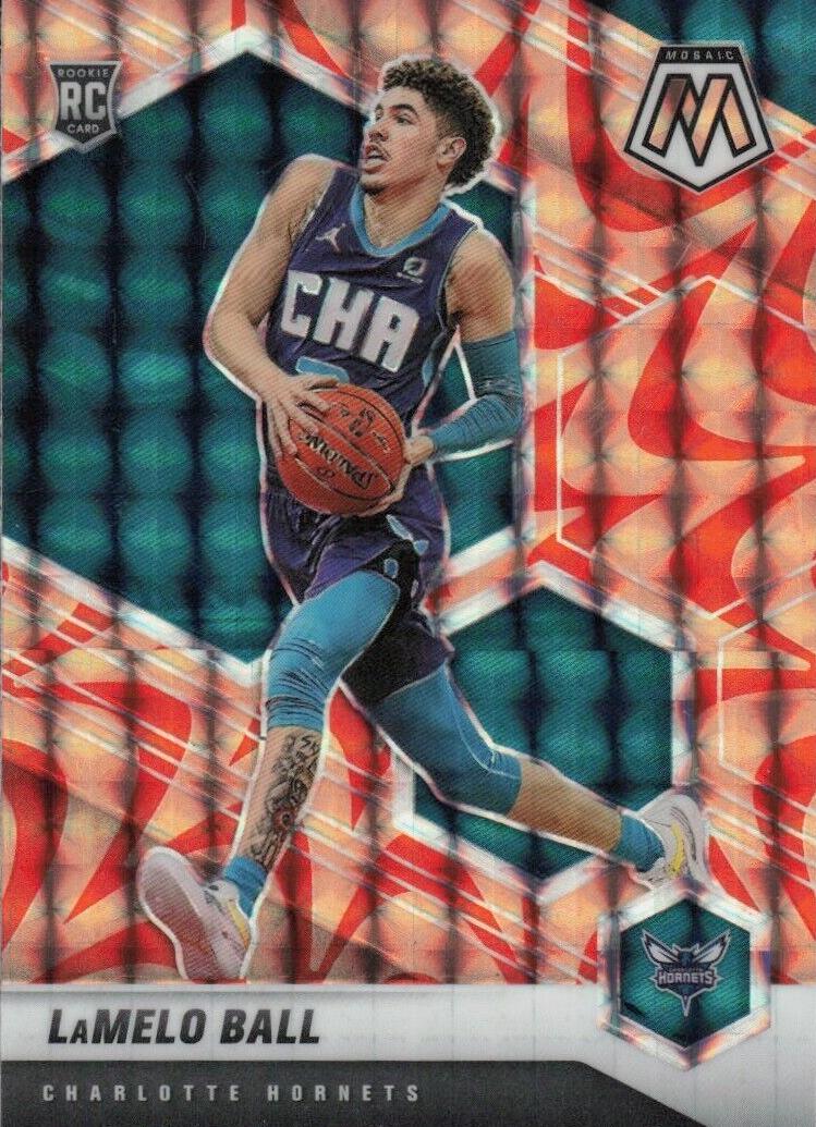 2020 Panini Mosaic Basketball Reactive Orange LaMelo Ball #202 SGC 9
