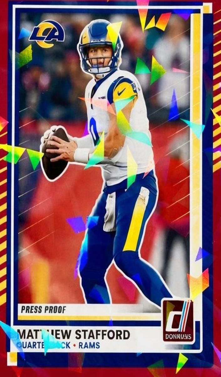 2025 Panini Donruss Football Press Proof Red Matthew Stafford #296