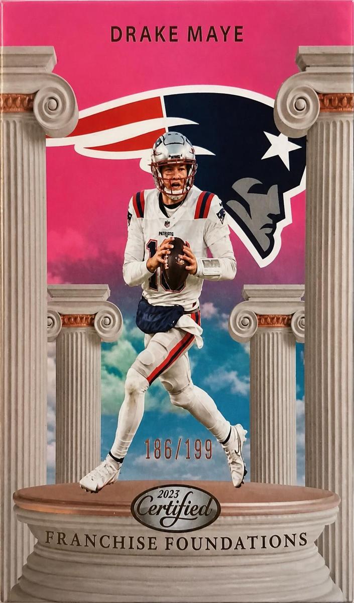 2025 Panini Certified Football Mirror Pink Drake Maye #FFO-DME PSA 5