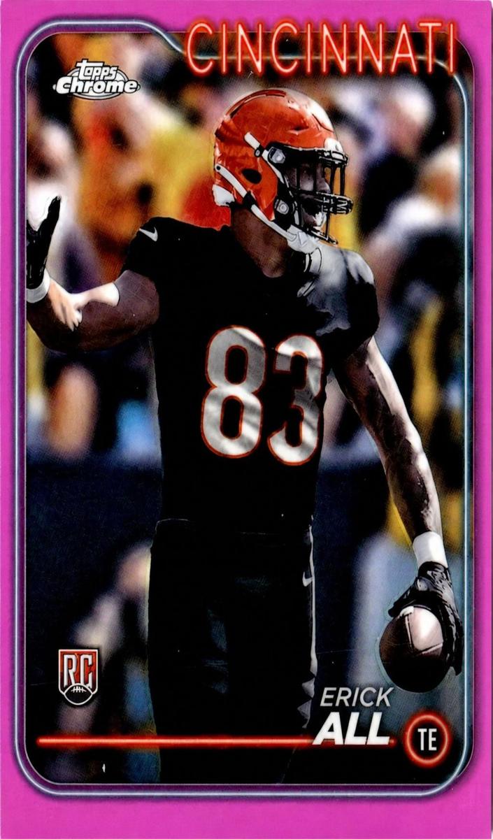 2024 Topps Chrome Football Pink Refractor Erick All #292