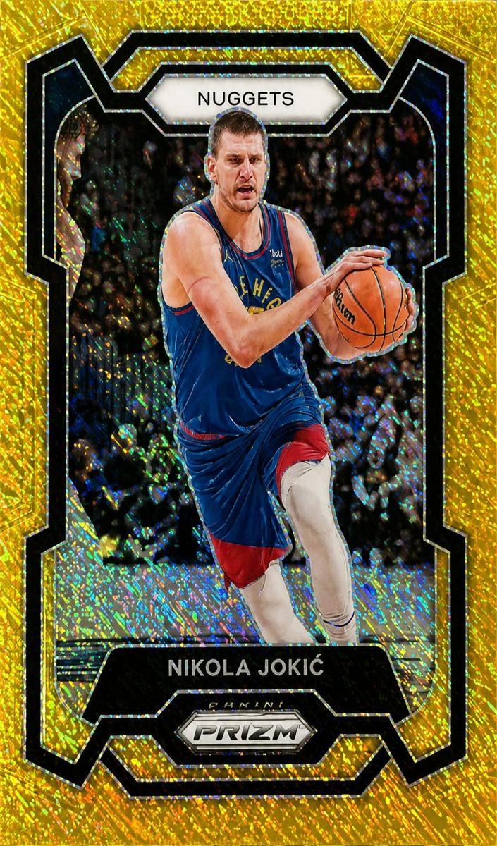 2023 Panini Prizm Basketball Gold Shimmer FOTL Nikola Jokic #17 PSA 8.5