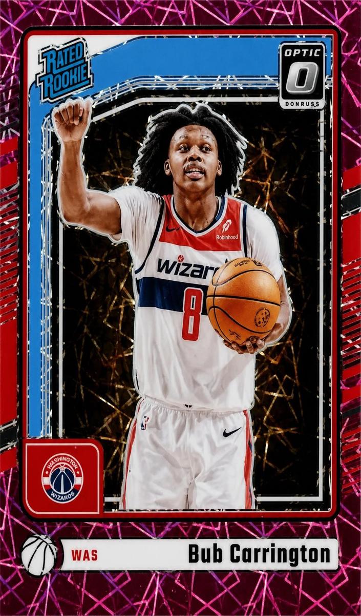 2024 Donruss Optic Basketball Pink Velocity Bub Carrington #273 PSA 9