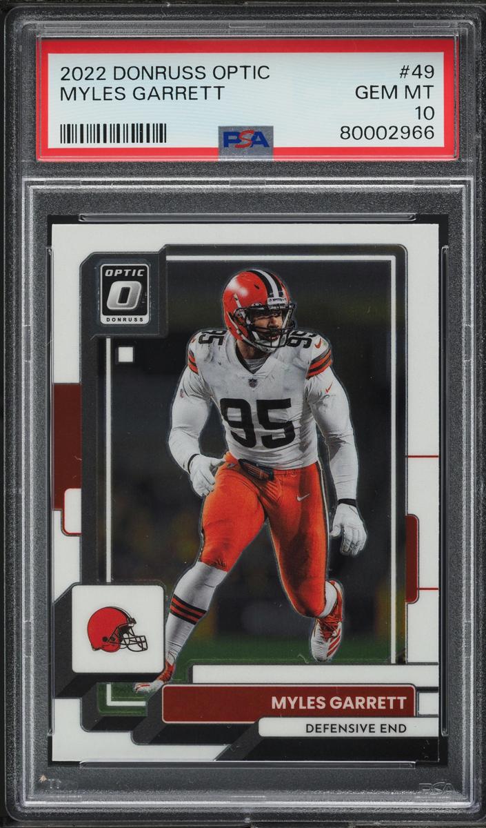 2022 Donruss Optic Football Myles Garrett #49 PSA 10