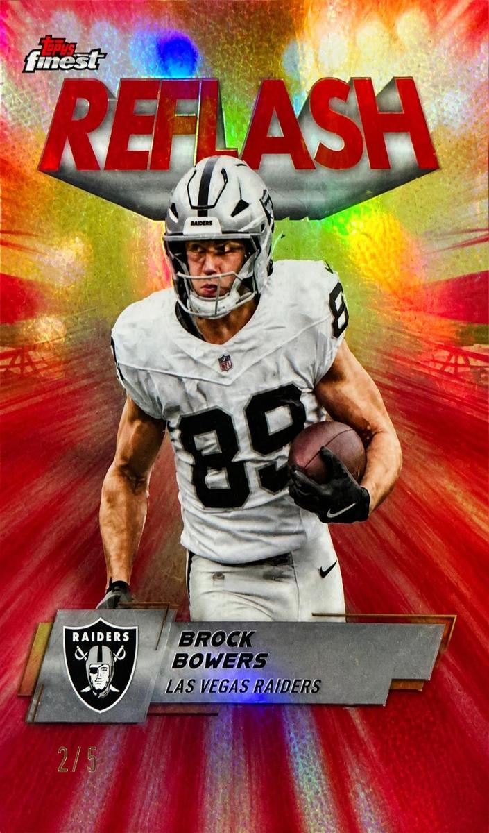 2025 Topps Finest Football Red Refractor Brock Bowers #RF-18