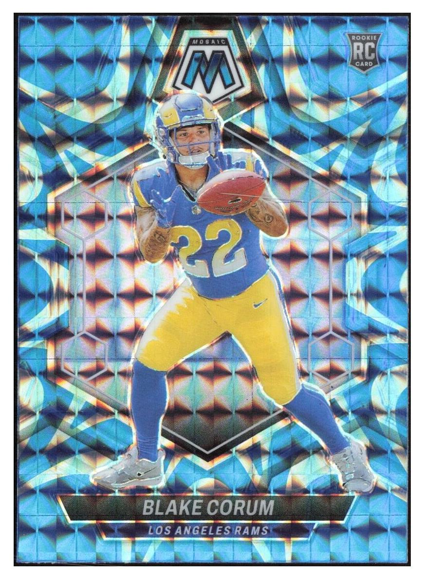 2024 Panini Mosaic Football Reactive Blue Blake Corum #368 PSA 9
