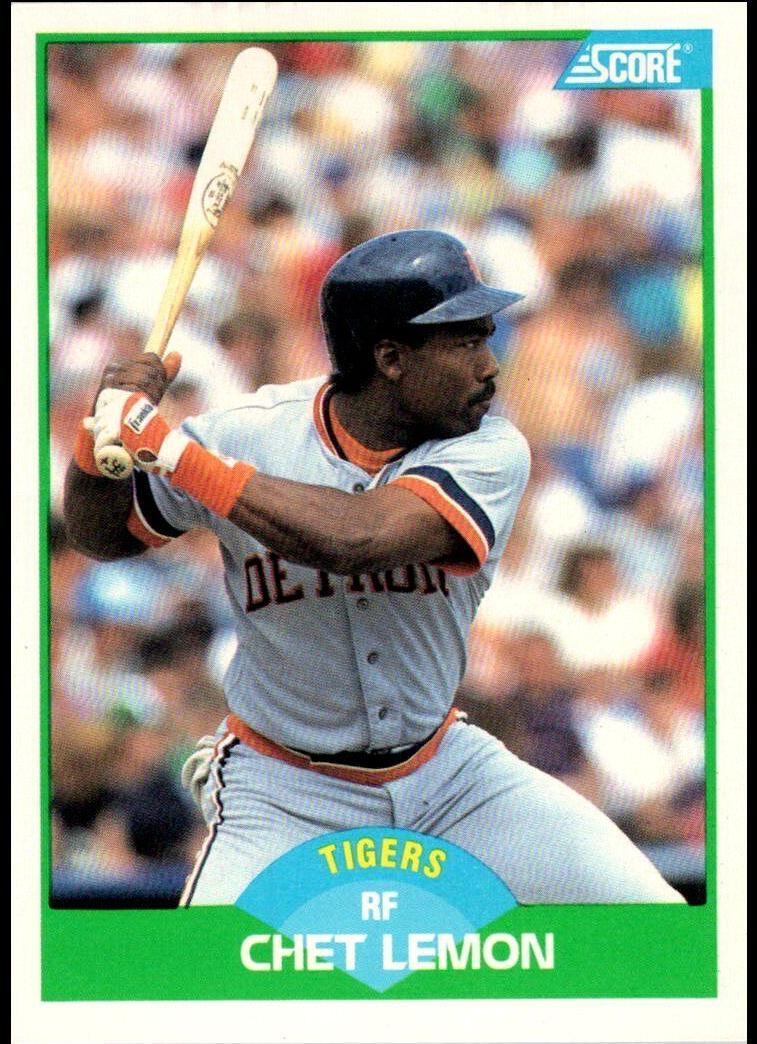1989 Score Baseball Chet Lemon #44 PSA 9