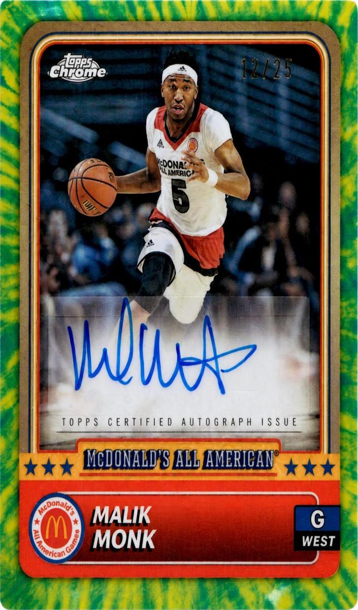2024 Topps Chrome McDonald's All American Basketball Tie-Dye Refractor Malik Monk #96 PSA 9