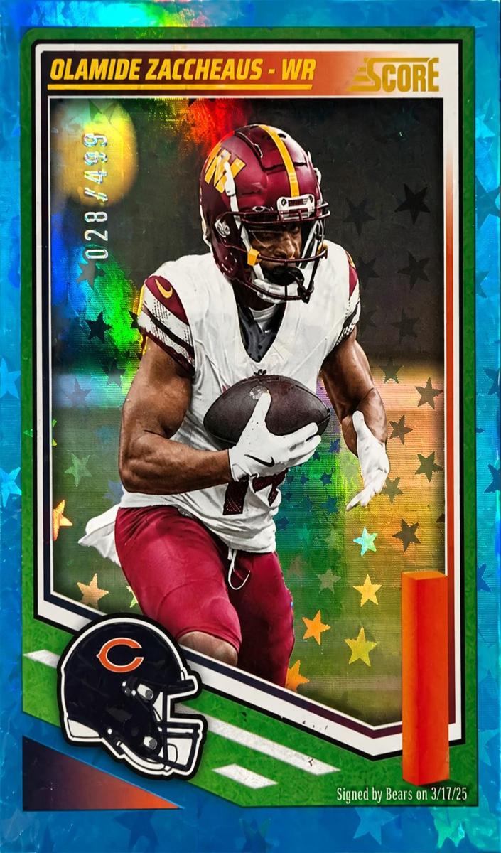2025 Panini Score Football Stars Olamide Zaccheaus #60