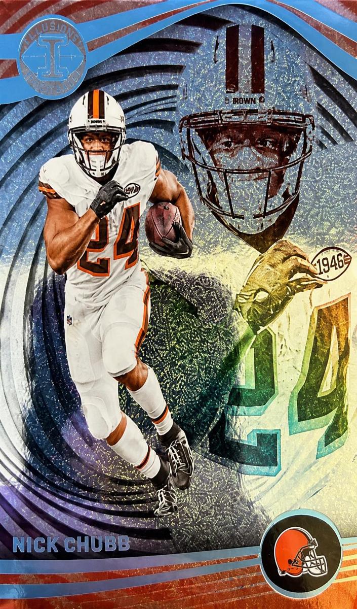 2023 Panini Illusions Football Trophy Collection Dots Nick Chubb #24