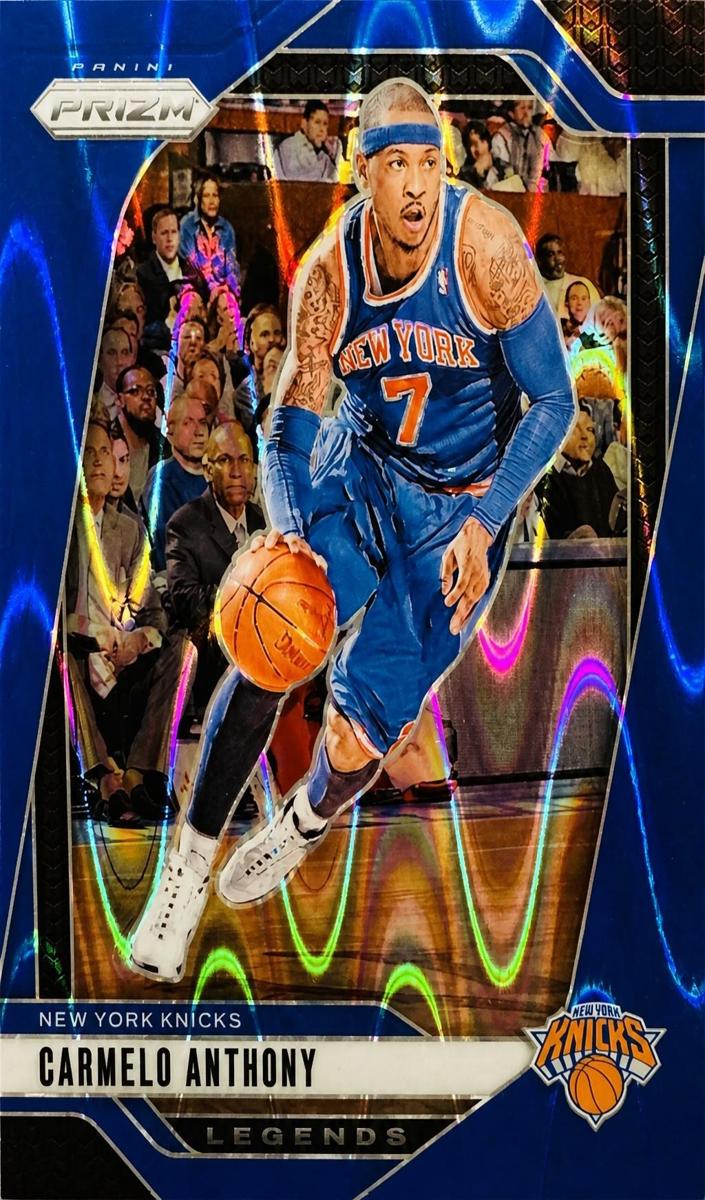 2024 Panini Prizm Basketball Blue Seismic Carmelo Anthony #285