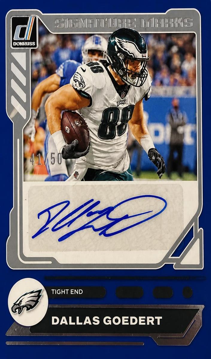 2023 Panini Donruss Football Blue Dallas Goedert #SM-DG