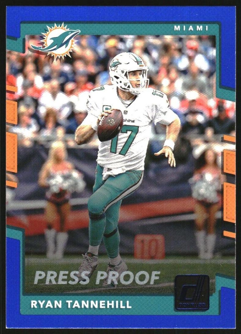 2017 Panini Donruss Football Press Proof Blue Ryan Tannehill #14