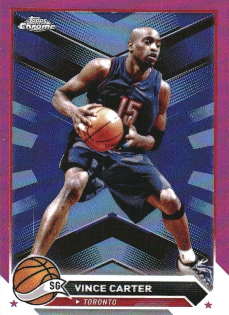 2023 Topps Chrome Basketball Pink Refractor Vince Carter #82