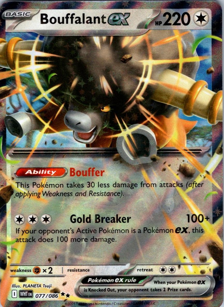 2025 Pokemon Scarlet & Violet White Flare Bouffalant EX #77