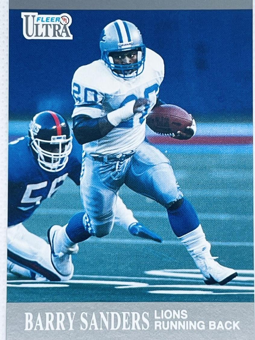 1991 Fleer Ultra Football Barry Sanders #169 PSA 8