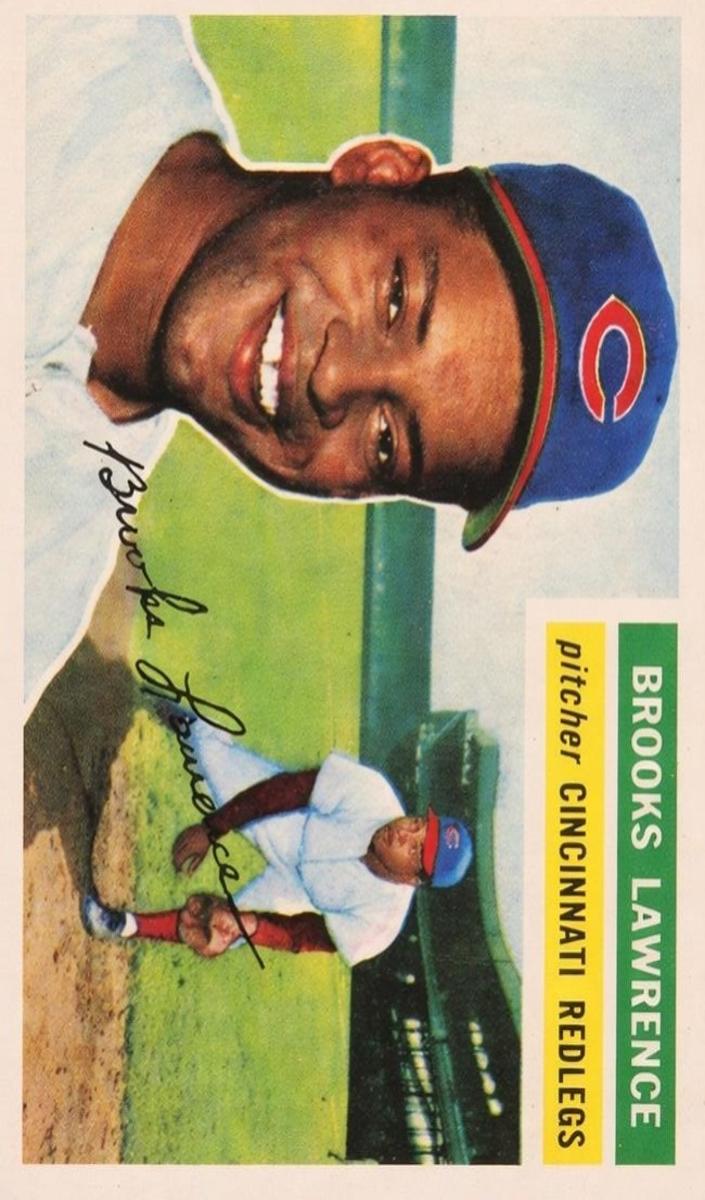 1956 Topps Baseball Gray Back Brooks Lawrence #305