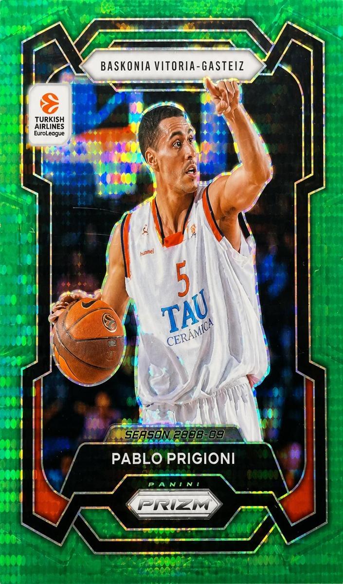 2023 Panini Prizm Turkish Airlines EuroLeague Basketball Green Pulsar Pablo Prigioni #134