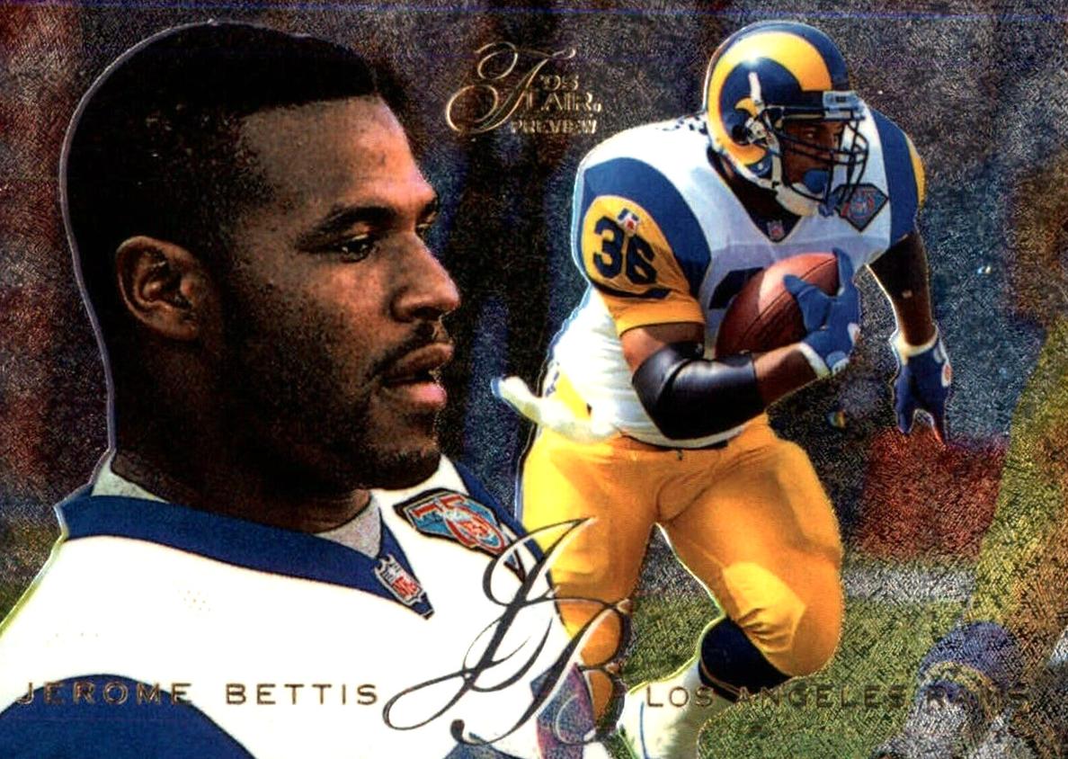 1995 Fleer Football Jerome Bettis #17 PSA 8